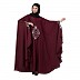 Designer Irani Kaftan with zari embroidery work-Maroon-silver